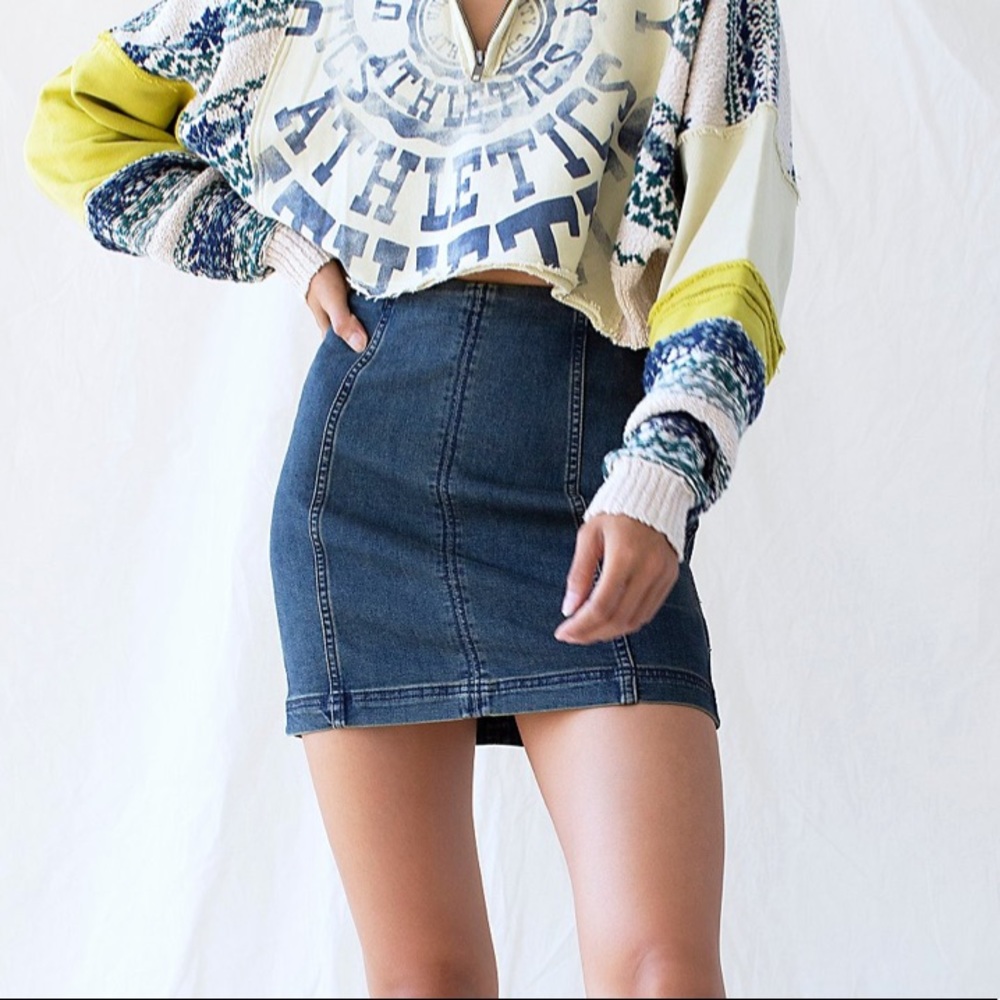 FREE PEOPLE MODERN FEMME DENIM MINI